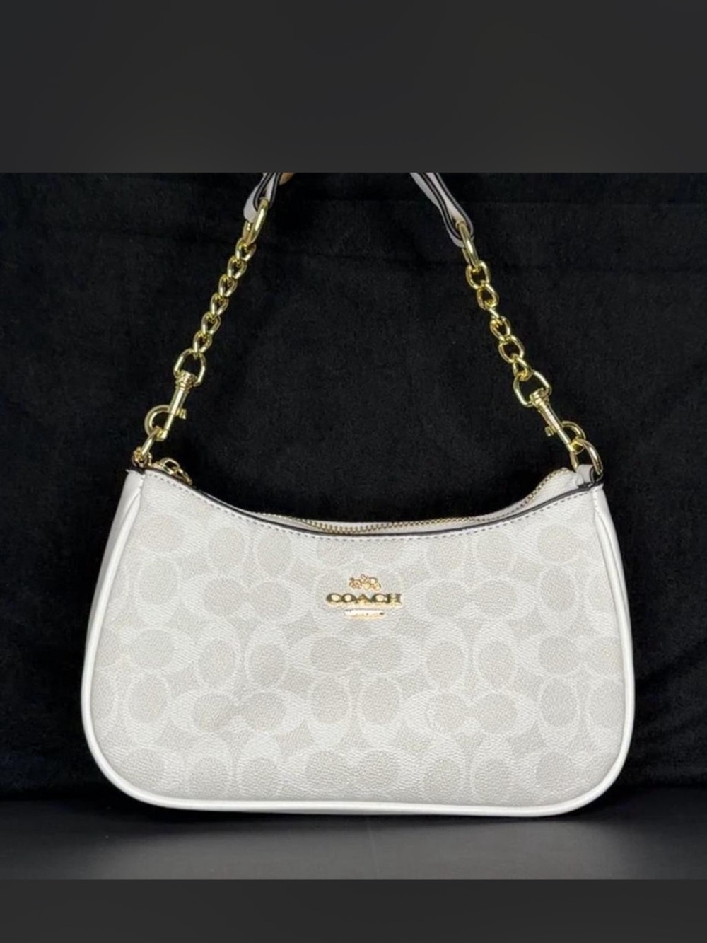 Coach White Signature Mini Hobo with Gold Hardware - Picture 3 of 5